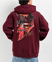 Primitive x WWE Kane Burgundy Hoodie