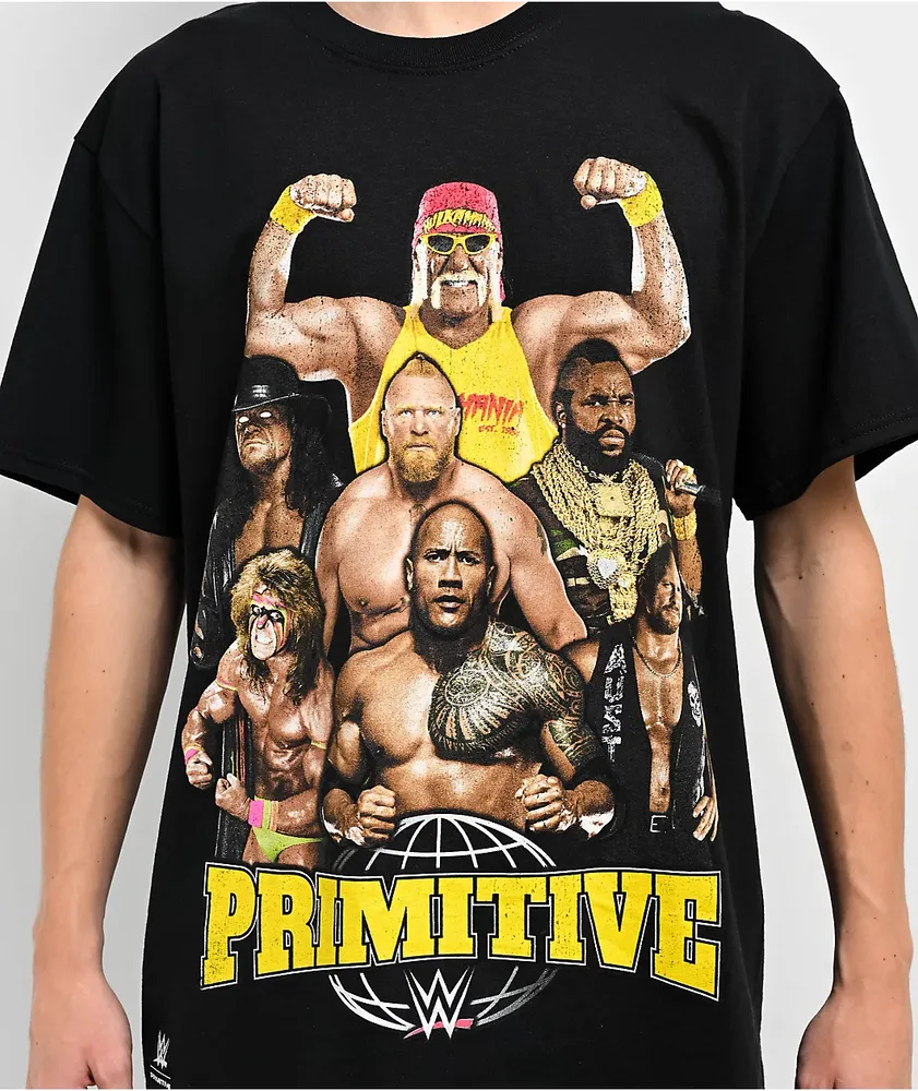 Primitive x WWE Mania Black T-Shirt 