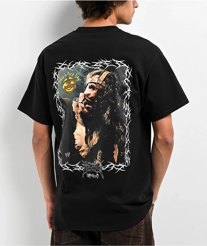 Primitive x WWE Mankind Black T-Shirt