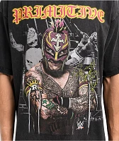 Primitive x WWE Rey Mysterio Black Wash Heavyweight T-Shirt