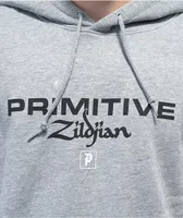 Primitive x Zildjian Flight Grey Hoodie