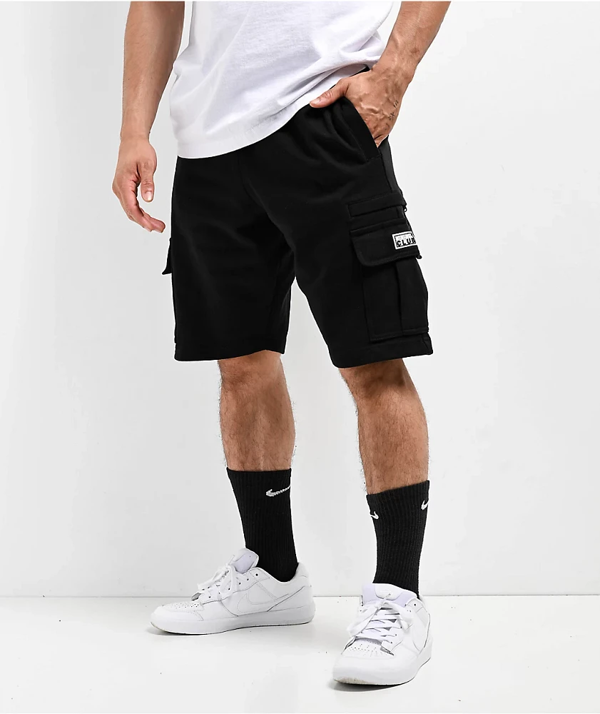 Pro Club Black Cargo Sweat Shorts