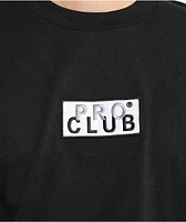 Pro Club Embroidered Box Logo Black Long Sleeve T-Shirt