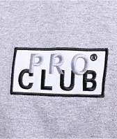 Pro Club Embroidered Box Logo Grey T-Shirt