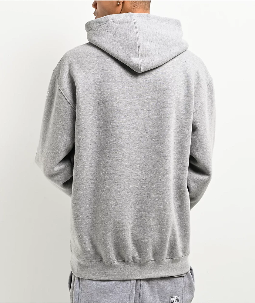 Pro Club Embroidered Logo Grey Hoodie