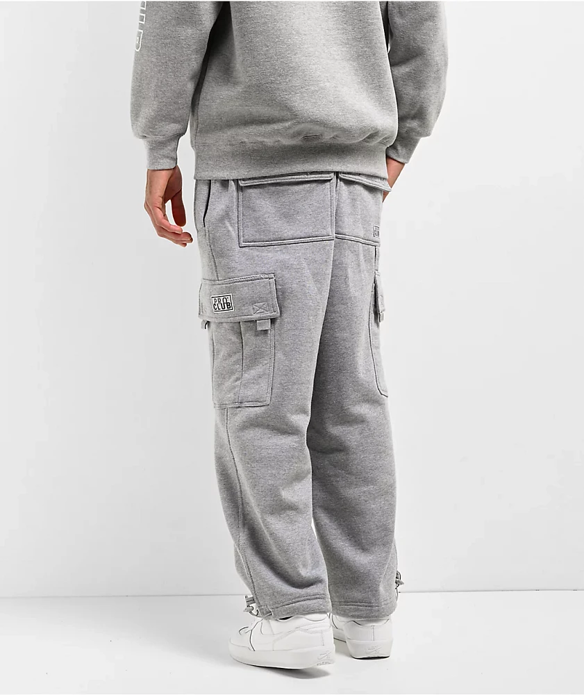 Pro Club Grey Cargo Sweatpants