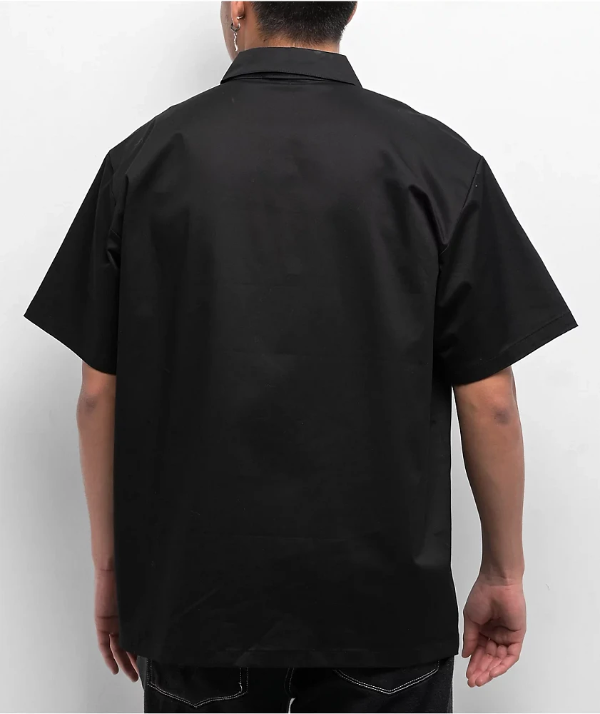 Pro Club Heavyweight Black Half Zip Work Shirt