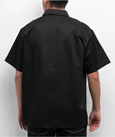 Pro Club Heavyweight Black Half Zip Work Shirt