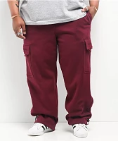 Pro Club Heavyweight Burgundy Cargo Sweatpants