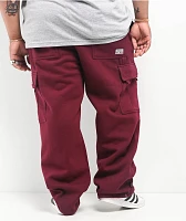Pro Club Heavyweight Burgundy Cargo Sweatpants