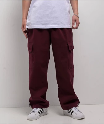 Pro Club Heavyweight Burgundy Cargo Sweatpants