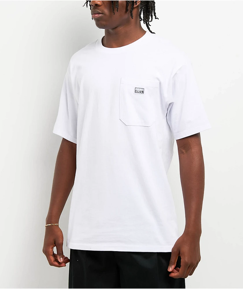 Pro Club Heavyweight Pocket White T-Shirt