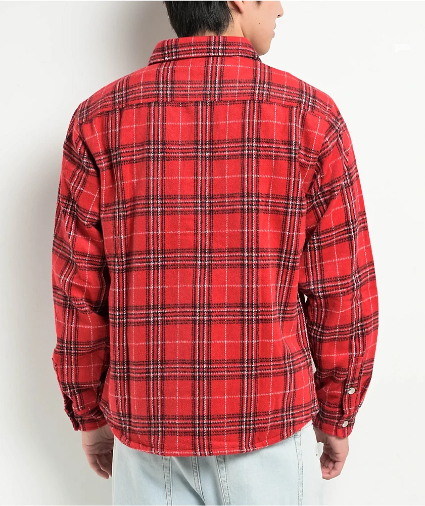 Pro Club Heavyweight Red Plaid Flannel Work Jacket