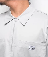 Pro Club Heavyweight Silver Half Zip Work Shirt