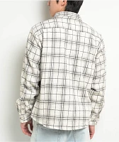 Pro Club Heavyweight White Plaid Flannel Jacket