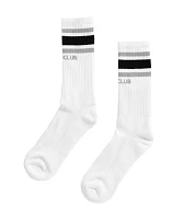 Pro Club Stripe White Crew Socks