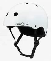 Pro-Tec Low Pro Certified Gloss White Skateboard Helmet