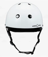 Pro-Tec Low Pro Certified Gloss White Skateboard Helmet