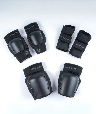 Pro-Tec Youth Medium Street Gear 3 Pack Black Protective Pads