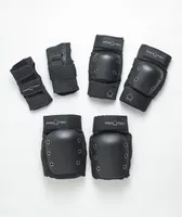 Pro-Tec Youth Open Back Black 3 Pack Pad Set