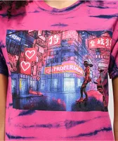 Proper Gnar Cyberpunk Pink & Blue Tie Dye T-Shirt