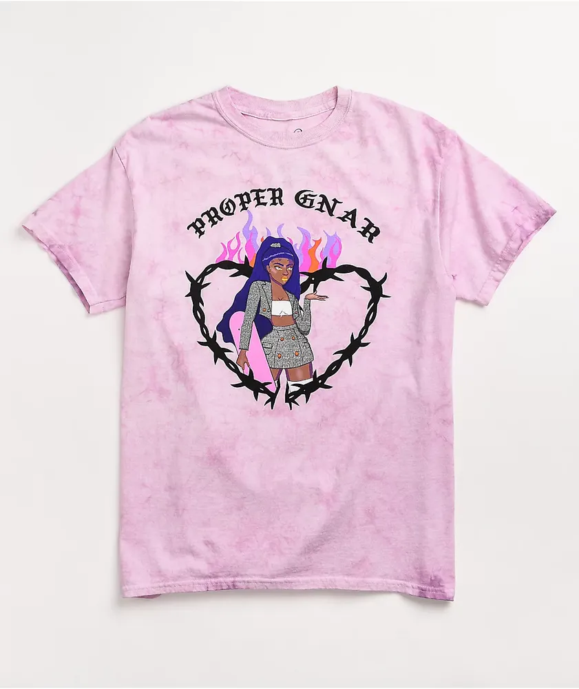 Proper Gnar Heat Pink Tie Dye T-Shirt