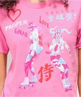 Proper Gnar Later Skater Pink Crop T-Shirt