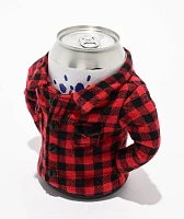 Puffin The Lumberjack Red Can Cooler