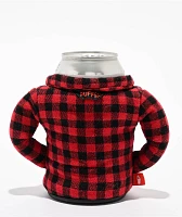 Puffin The Lumberjack Red Can Cooler