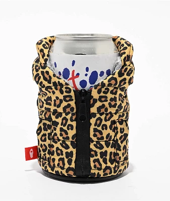 Puffin The Puffy Vest Leopard Can Cooler