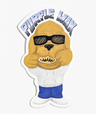 Purple Wax Logo Sticker