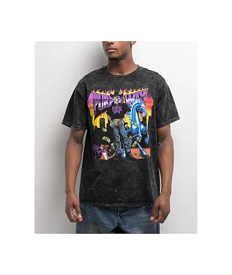 Purple Wax Purpane Cowboy Black Wash T-Shirt
