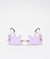 Purple Weed Leaf Sunglasses