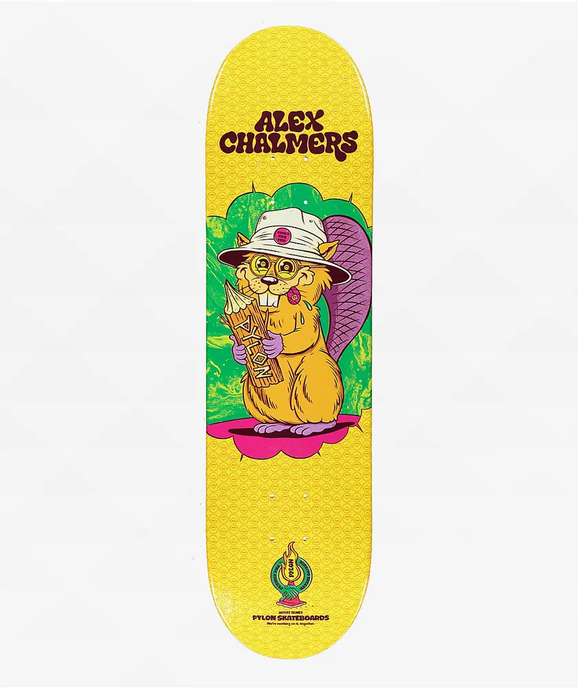 Pylon Chalmers Blotter Beaver 8.25" Skateboard Deck