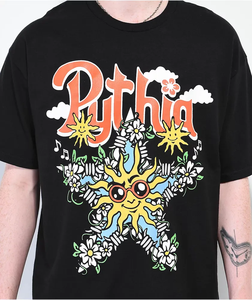 Pythia Barbed Sun Black T-Shirt