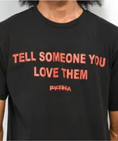 Pythia Tell Someone Black T-Shirt