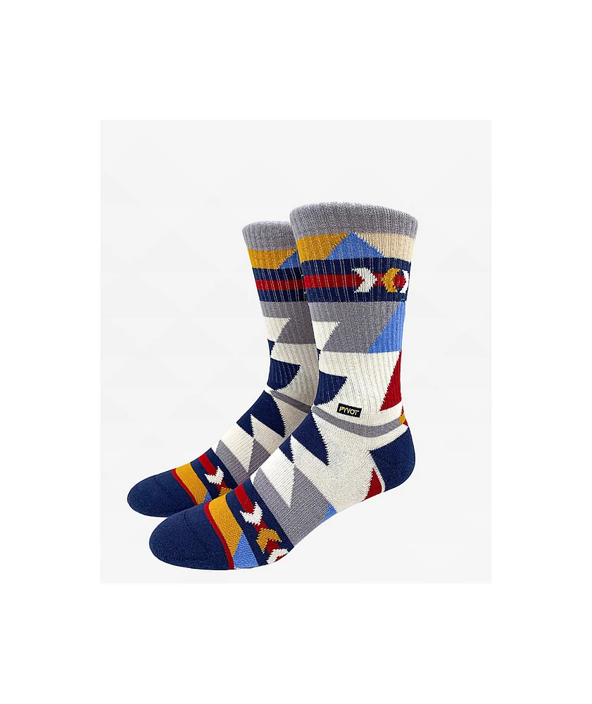 Pyvot Arrow Grey Crew Socks