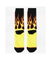 Pyvot Flames Black Crew Socks