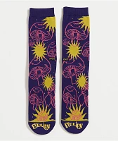 Pyvot Fun Guy Purple Crew Socks