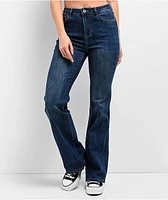 Q2 Flaire Dark Blue Wash Denim Jeans