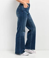 Q2 Straight Leg Basic Blue Wash Denim Jeans