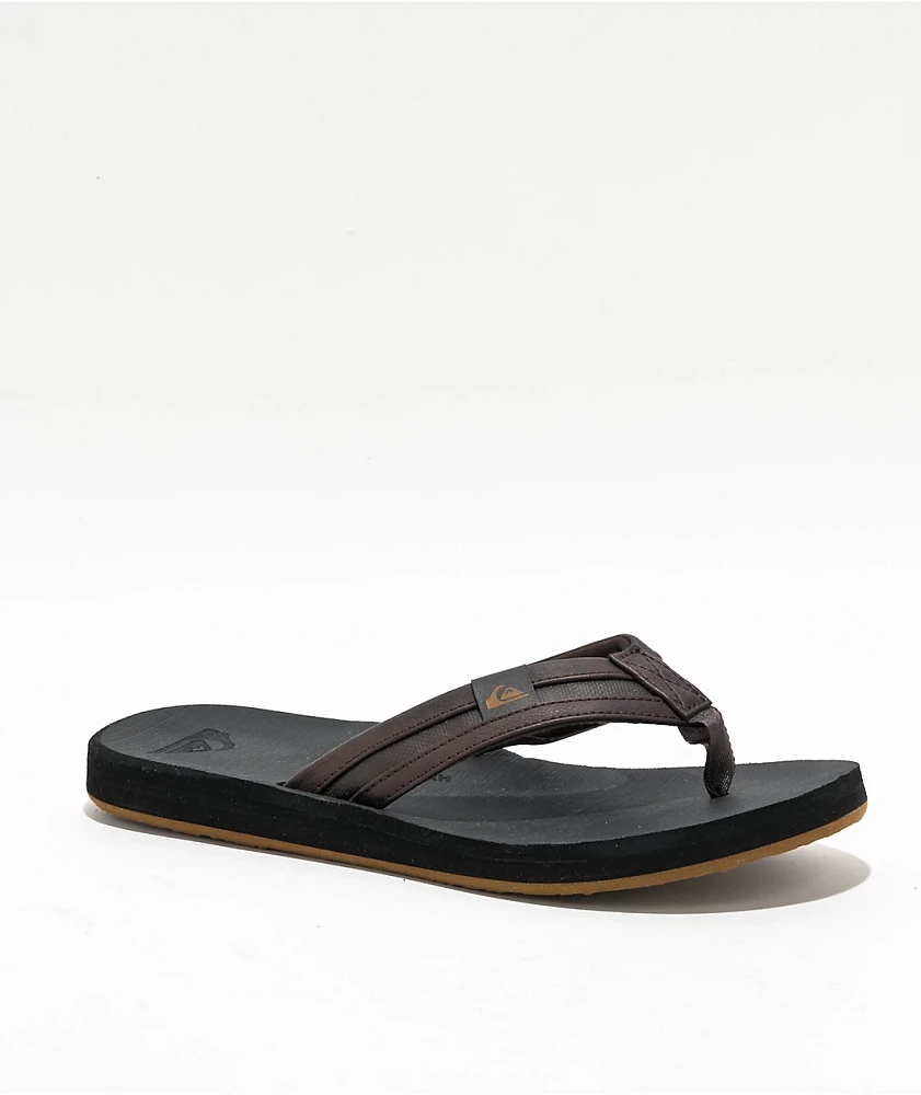 Quiksilver Carver Dark Brown Suede Sandals