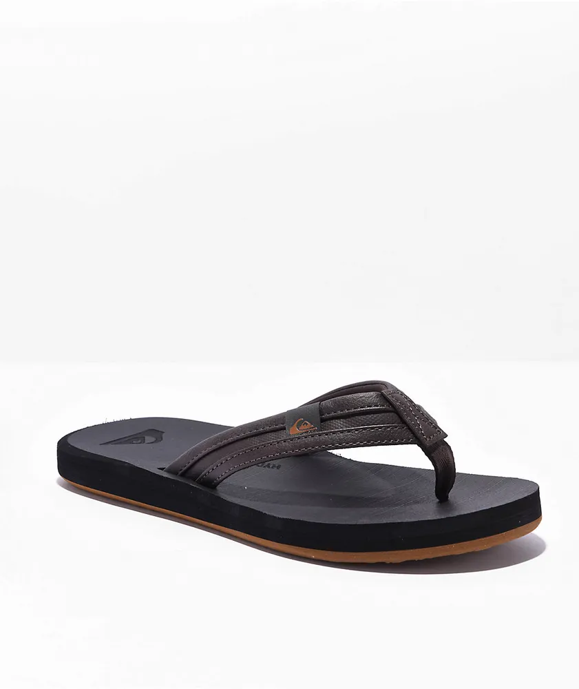 Quiksilver Carver Squish Brown & Black Sandals