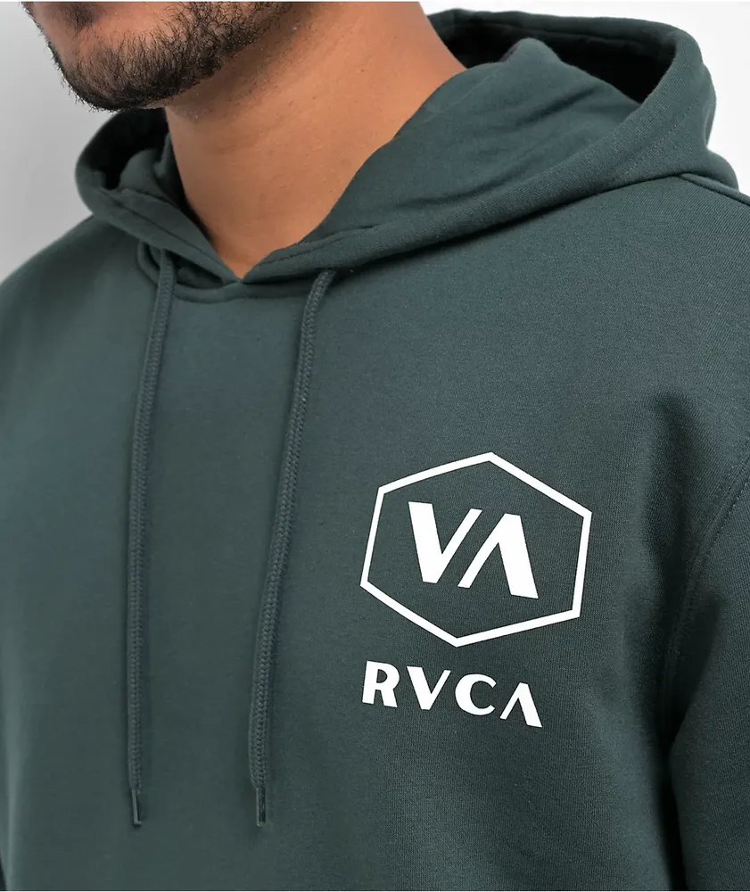 RCVA VA Classic Stack Dark Green Hoodie