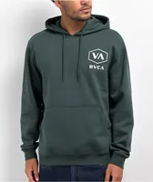 RCVA VA Classic Stack Dark Green Hoodie