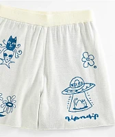 RIPNDIP Blonded Knit Reversible Off White Shorts