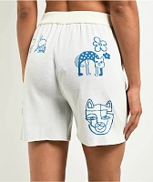 RIPNDIP Blonded Knit Reversible Off White Shorts