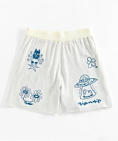 RIPNDIP Blonded Knit Reversible Off White Shorts