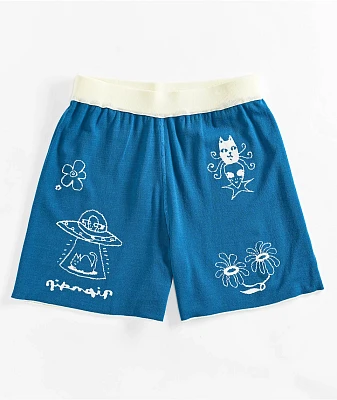 RIPNDIP Blonded Knit Reversible Off White Shorts