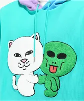 RIPNDIP Buddy System Colorblock Teal Hoodie